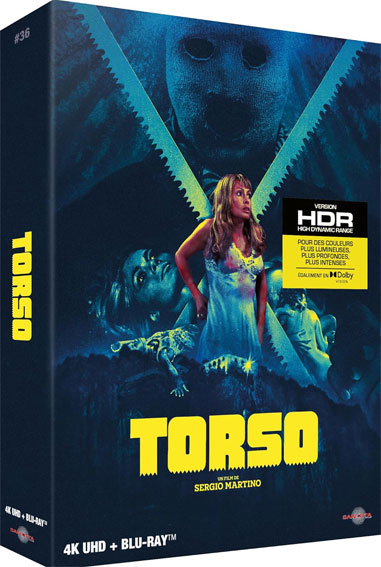 Torso coffret collector film horreur giallo Bluray 4K Ultra HD