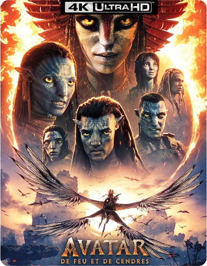 Avatar 3 feu cendres Steelbook collector bluray DVD 4K Ultra HD